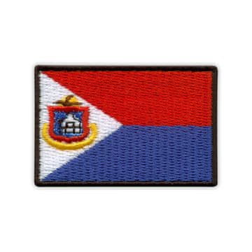 shumee Našitek zastave Sint Maartena - 2" - likalnik/termo zapečatena podlaga - vezen našitek/značka/emblem