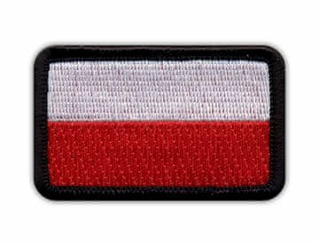 shumee Našitek zastave Poljske - črna - magnetna podlaga - vezen našitek/značka/emblem