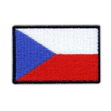 shumee Našitek Zastava Češke republike - Magnetna podlaga - Vezen našitek/značka/emblem