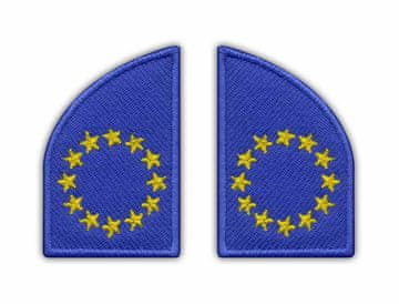 shumee Našitek zastave Evropske unije (ovratne zastave, leva in desna) - Prišivna - Vezeni našitek/značka/emblem
