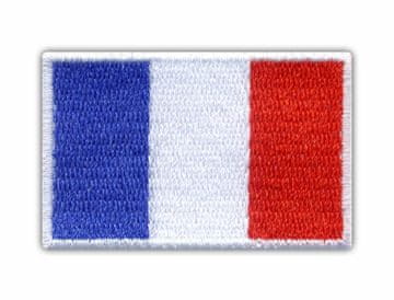 shumee Našitek zastave Francije - magnetna podlaga - vezen našitek/značka/emblem