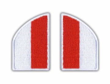 shumee Našitek poljske zastave (ovratni zastavi, levi in desni) - Podloga z likanjem / toplotnim varjenjem - Vezen našitek/značka/emblem