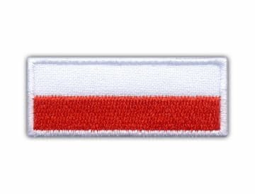 shumee Našitek poljske zastave - 5,0 x 2,0 cm - Prišiven - Vezen našitek/značka/emblem