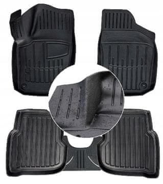 shumee Gumijaste preproge in brisalci VW Polo 5 Sedan 2010-2020 UD kanali