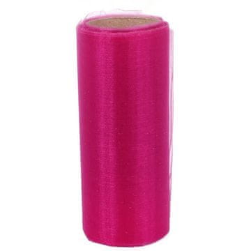 shumee Dekorativna organza temno roza 12 cm x 9 m