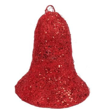 shumee Sisalov zvonček rdeč z bleščicami 20 cm