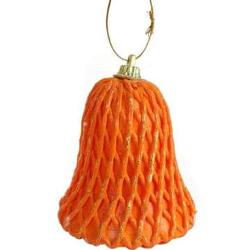 shumee Oranžen božični zvonček 8 cm - okras iz stiropora
