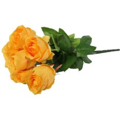 shumee Šopek 9 visokokakovostnih umetnih vrtnic 45 cm - rumene