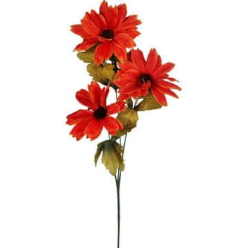 shumee Rdeča vejica s 3 margaretami - umetna roža, dolžina 60 cm