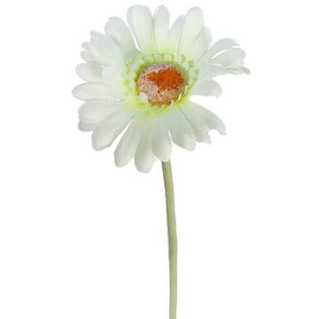 shumee Dekorativna gerbera, realistična, bela in zelena, 55 cm