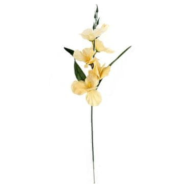 shumee Umetni cvet gladiole kremne barve 55 cm z visokokakovostnimi listi