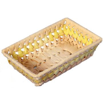 shumee Rumena pravokotna košarica za kruh 18x11cm iz naravnega materiala