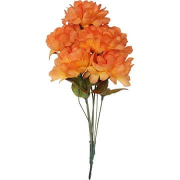 shumee Šopek umetnih oranžnih krizantem - okras za pokopališče, 34 cm
