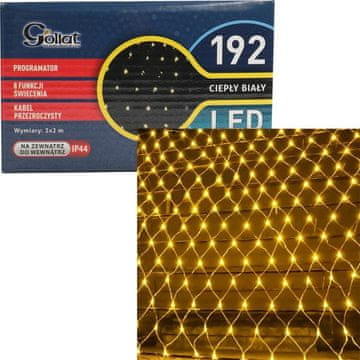 shumee LED lučke za božično drevo na mreži 3x2m, toplo bela, napajane iz omrežja, namenjene za zunanjo uporabo