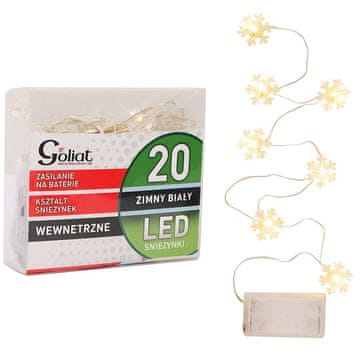 shumee Božične lučke: 20 LED lučk v obliki snežinke na nevidni žici, topla bela svetloba, napajajo jih AA baterije