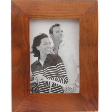 shumee Lesen stoječi valoviti okvir za fotografije v rjavi barvi, 14 x 17,7 cm