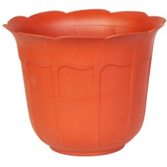 shumee Vrtni lonec v obliki rože 18 cm - opečnate barve