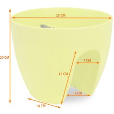 shumee Siv cvetlični lonec za balustrado, odporen proti zmrzali in UV-žarkom, 20x26 cm, LS7001S/siva