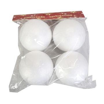 shumee Komplet 4 stiropornih kroglic za dekoracijo, 8 cm