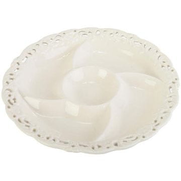 shumee Eleganten keramični krožnik s predali 26 cm iz kolekcije Lace
