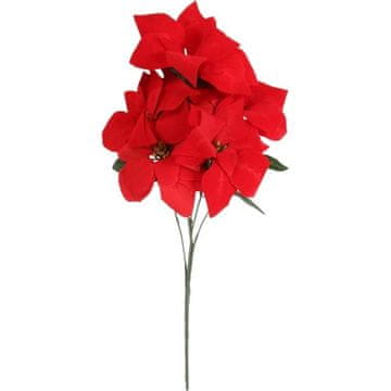 shumee Šopek 5 velikih ŽAMETNIH BOŽIČNIH ZVEZD 55 cm RDEČIH