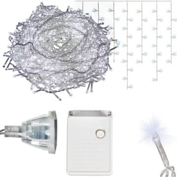 shumee ICICULE 500 LED ZAVESE ZUNANJE LUČI IP44 HLADNO BELA BLISKAVICA 15 M