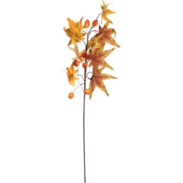 shumee Jesenska veja z želodi 68 cm oranžna