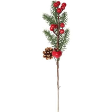 shumee SPOMLADANSKA VEJICA Z RDEČIM JESENOM, POKRITA S SNEGOM, 34 CM, rdeča