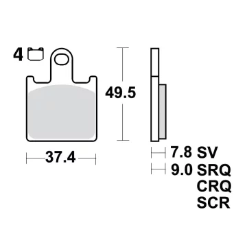 TRW Zavorne ploščice TRW MCB789SV (4 kosi)