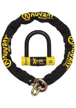 Auvray Komplet verižic Auvray z laso členom in ključavnico xtrem medium - dolžina 120 cm, premer 13,5 mm (razred S.R.A.)