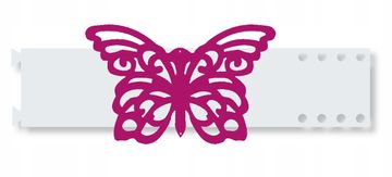 shumee Dekorativni naglavni trak, pritrditev z vzmetno zaponko za zavese BUTTERFLY roza