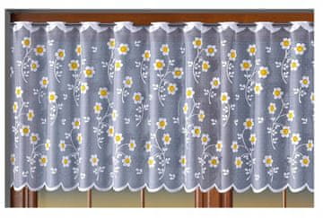 shumee ZAZDROSKA ZAZDROSKA kuhinjska zavesa DAISY rože 100x50 + rob