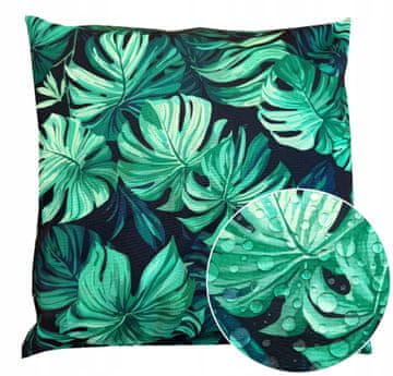 shumee VODOTESNA UV dekorativna vrtna blazina MONSTERA GREEN 40x40 + vložek