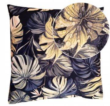 shumee MONSTERA GOLD VODOTESNA UV dekorativna vrtna blazina 40x40 + vložek