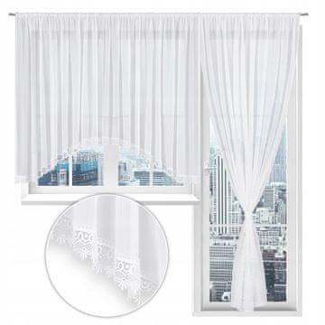 shumee ZAVESA za okno in balkon, komplet GUIPURA VOIL za dnevno sobo, spalnico 300x145 200x250