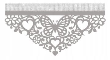 shumee D91 Kuhinjska zavesa z lambrekinom za kuverto SPRING BUTTERFLY rože 60x30 enota velikost