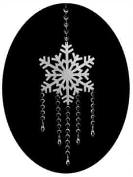 shumee Božični obesek za okno SNOWFLAKE, višina 100 cm