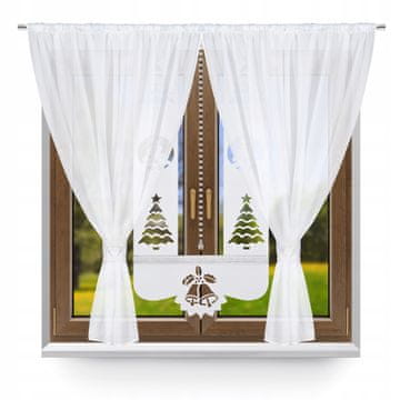 shumee R2 Moderna zavesa BOŽIČNI SET panelna zavesa Božično drevo glamur 300x150