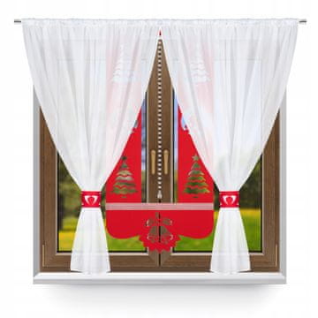 shumee R2 Moderna zavesa BOŽIČNI SET panelna zavesa Božično drevo glamur 300x150