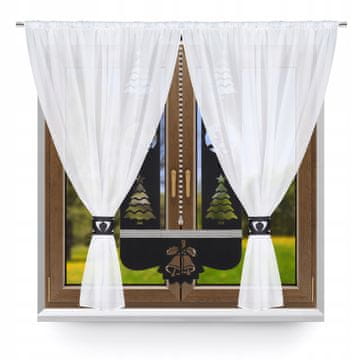 shumee R2 Moderna zavesa BOŽIČNI SET panelna zavesa Božično drevo glamur 400x145