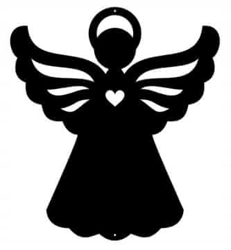 shumee 26 £ Božični obesek ANGEL Božična dekoracija ažur BOŽIČ črne barve