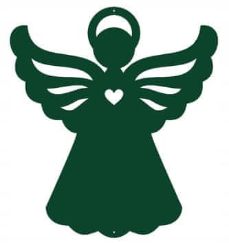 shumee 26 £ Božični obesek ANGEL Božična dekoracija ažur BOŽIČ zelena