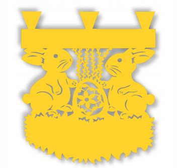shumee Kuhinjska zavesa, zavesa, velikonočni zajček 30x35, ažurna dekoracija