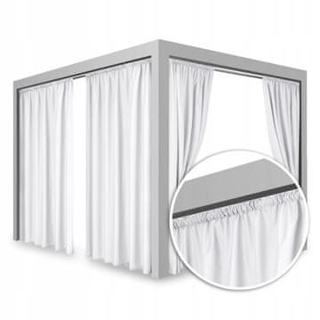 shumee Vodoodporna vrtna zavesa bela boho TERRACE GALANT 150x200 tunel BAND