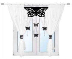 shumee Moderna zavesa BUTTERFLIES SCREEN z odprtimi obeski GLAMOUR Garland 60x95