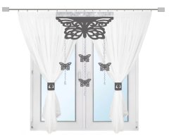 shumee Moderna zavesa BUTTERFLIES SCREEN z odprtimi obeski GLAMOUR Garland 60x95