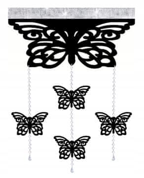 shumee Moderna zavesa BUTTERFLIES SCREEN z odprtimi obeski GLAMOUR Garland 60x95