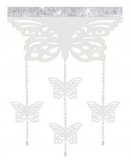 shumee Moderna zavesa BUTTERFLIES SCREEN z odprtimi obeski GLAMOUR Garland 60x95