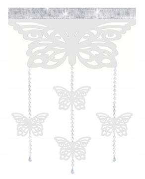 shumee Moderna zavesa BUTTERFLIES SCREEN z odprtimi obeski GLAMOUR Garland 60x95