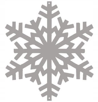shumee SNOWFLAKE Božični obesek ODPRTA dekoracija BOŽIČ svetlo siva